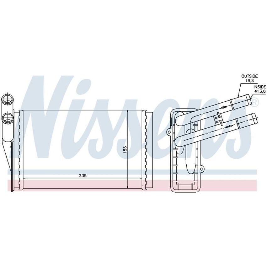 NISSENS 70224 HVAC Heater Core