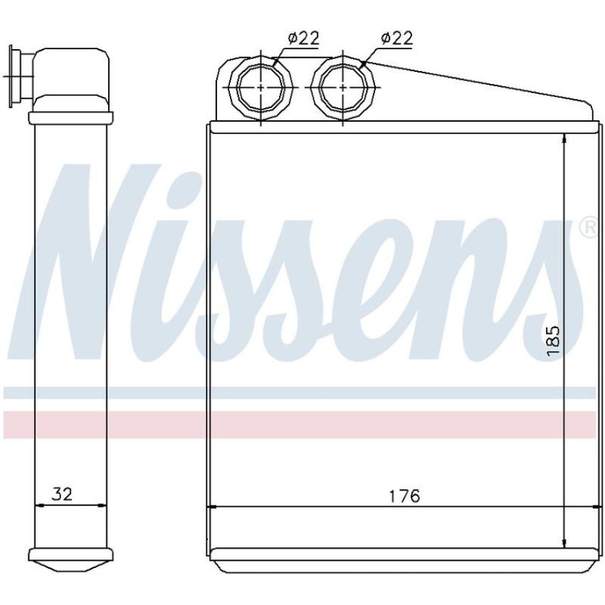 NISSENS 70228 HVAC Heater Core