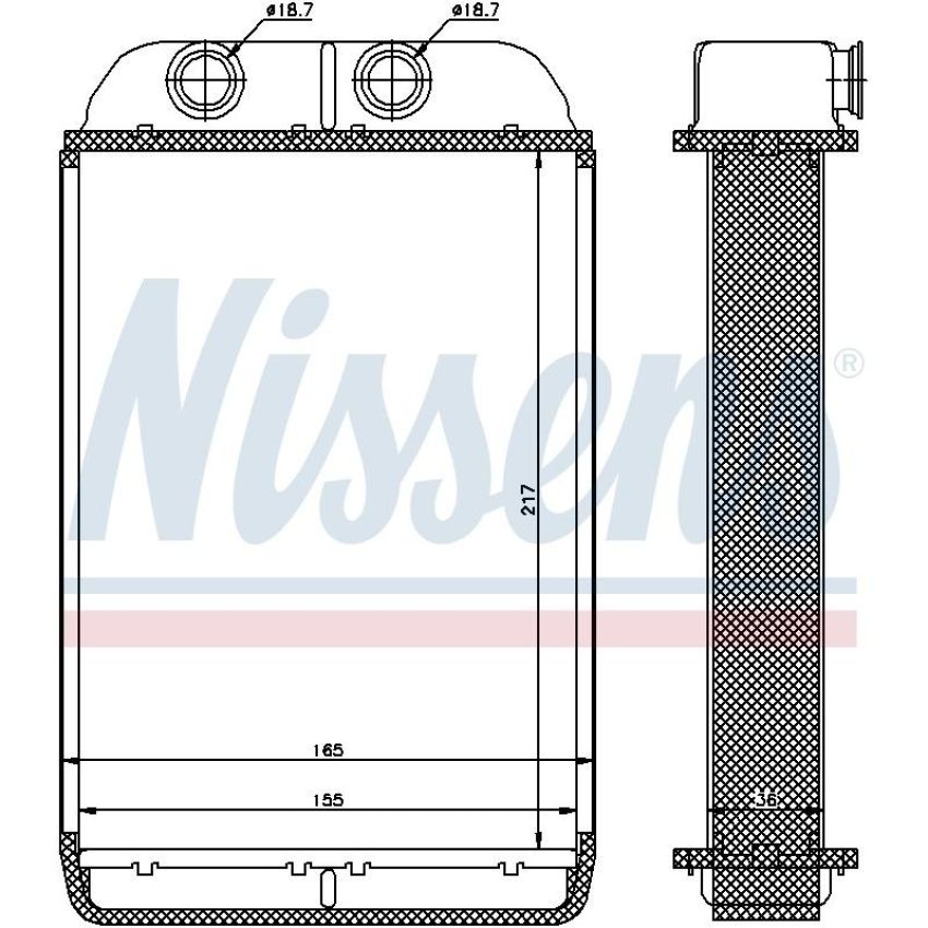 NISSENS 70232 HVAC Heater Core