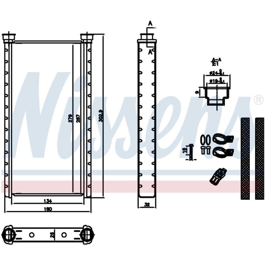 NISSENS 70235 HVAC Heater Core