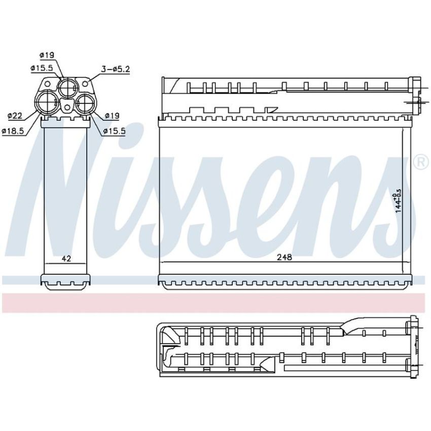 NISSENS 70512 HVAC Heater Core