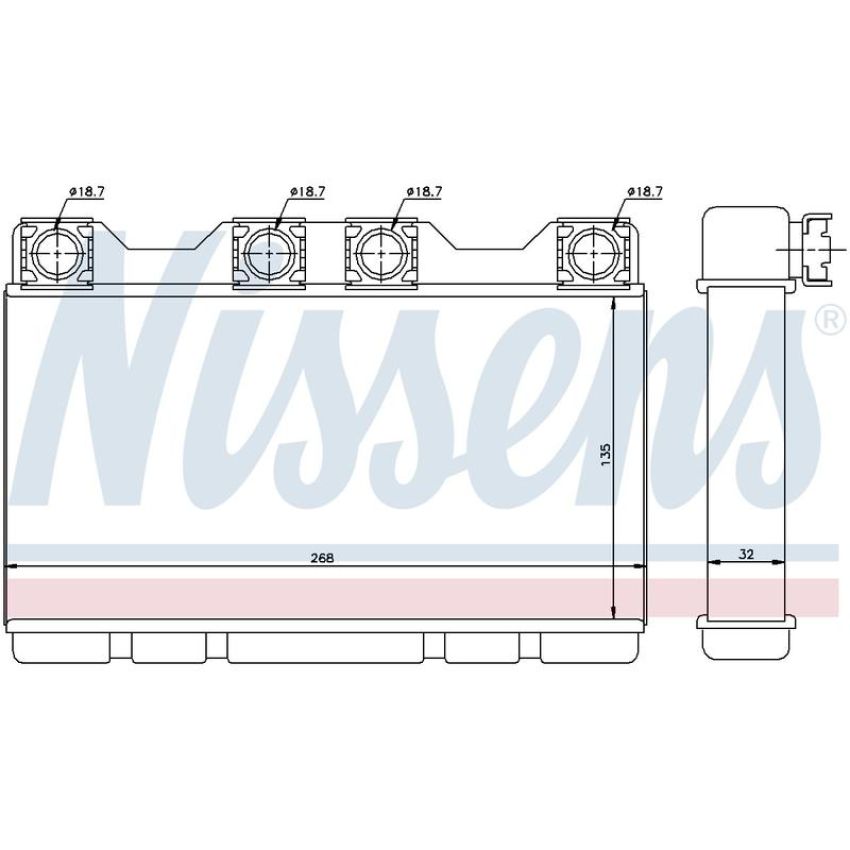 NISSENS 70515 HVAC Heater Core