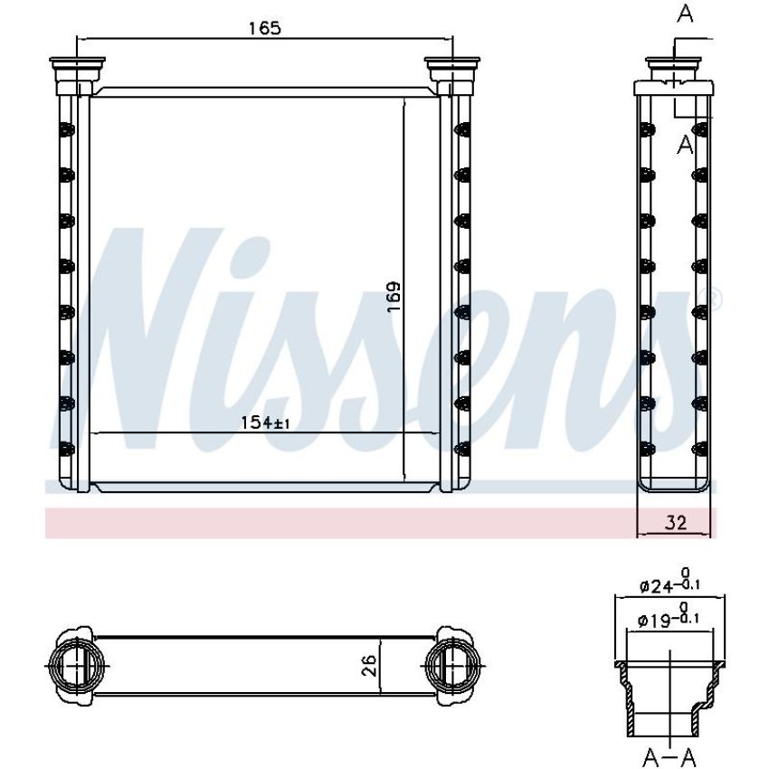 NISSENS 70533 HVAC Heater Core