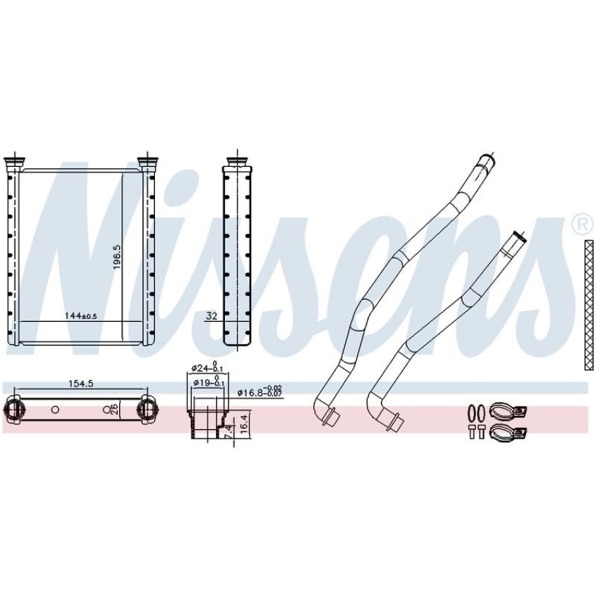 NISSENS 707198 HVAC Heater Core