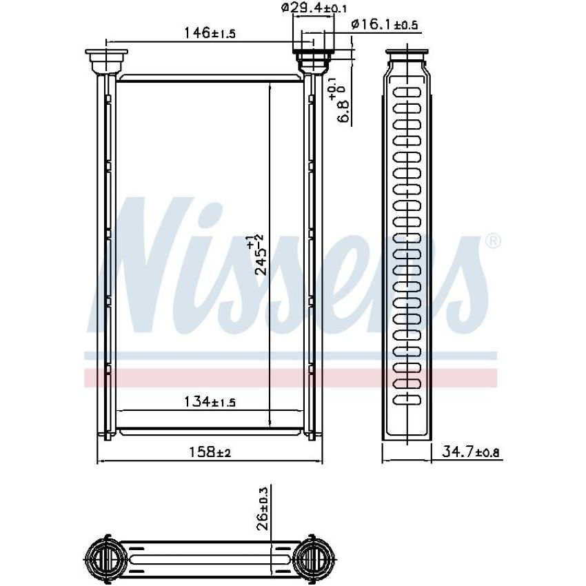 NISSENS 707209 HVAC Heater Core