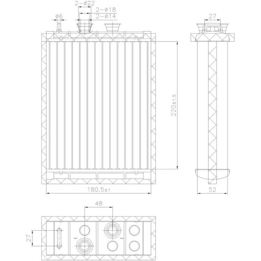 NISSENS 707220 HVAC Heater Core