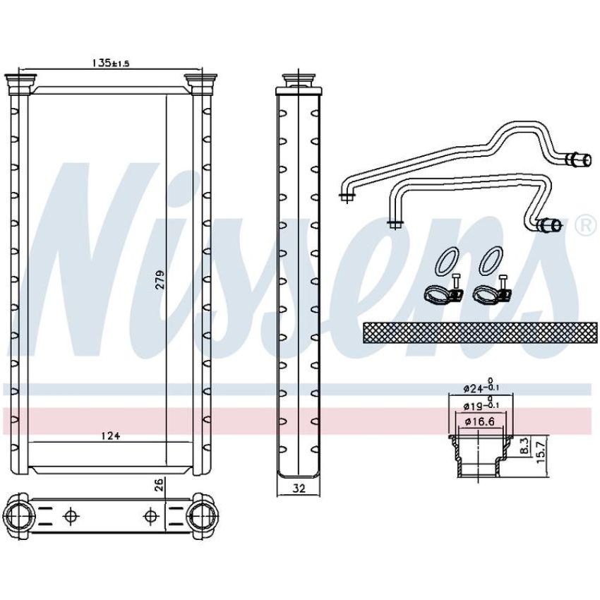 NISSENS 707221 HVAC Heater Core