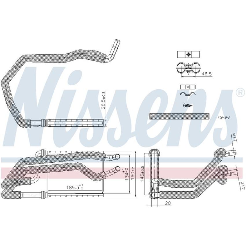NISSENS 707222 HVAC Heater Core