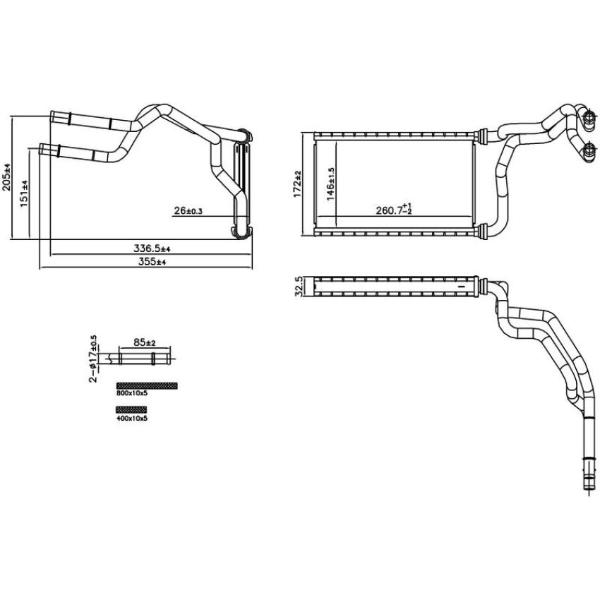 NISSENS 707300 HVAC Heater Core