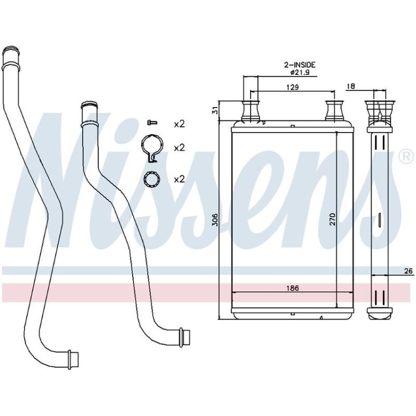 NISSENS 70979 HVAC Heater Core