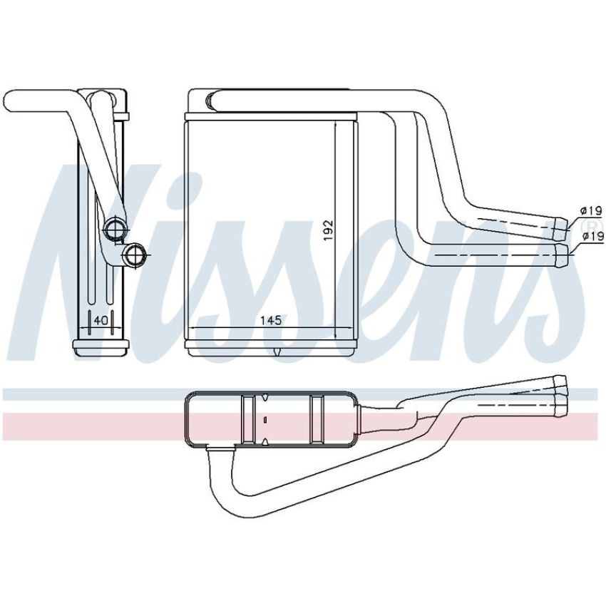 NISSENS 71744 HVAC Heater Core