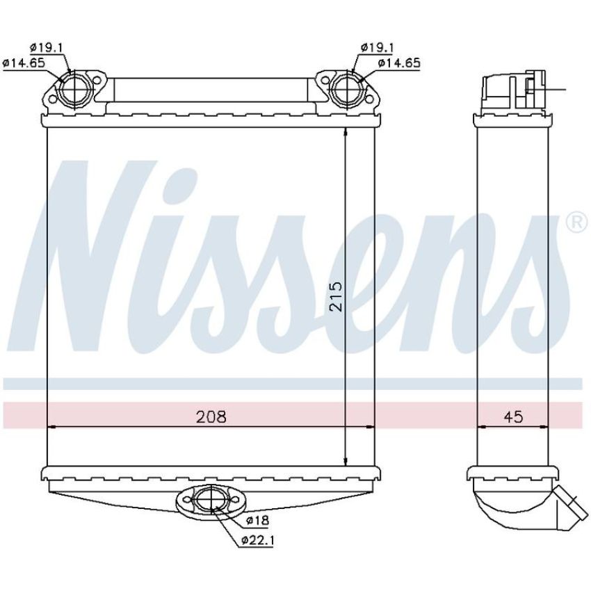 NISSENS 72001 HVAC Heater Core