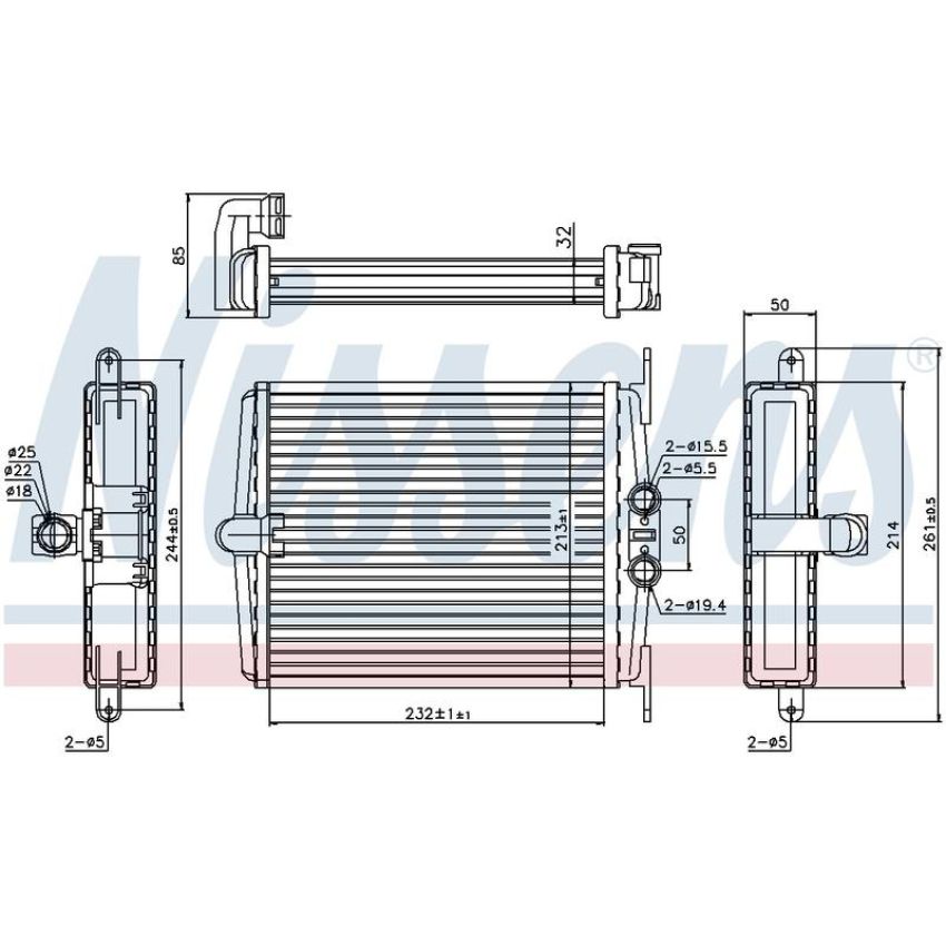NISSENS 72019 HVAC Heater Core