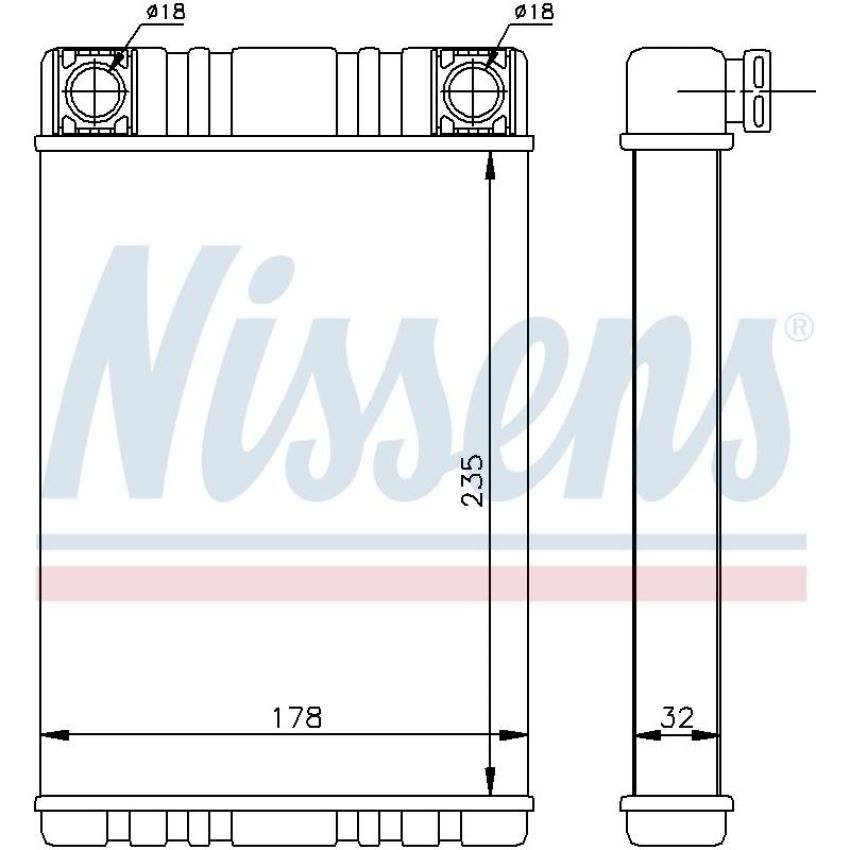 NISSENS 72028 HVAC Heater Core
