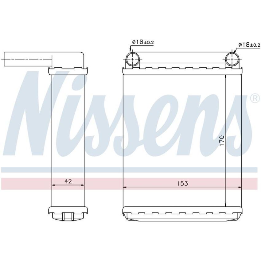 NISSENS 72038 HVAC Heater Core