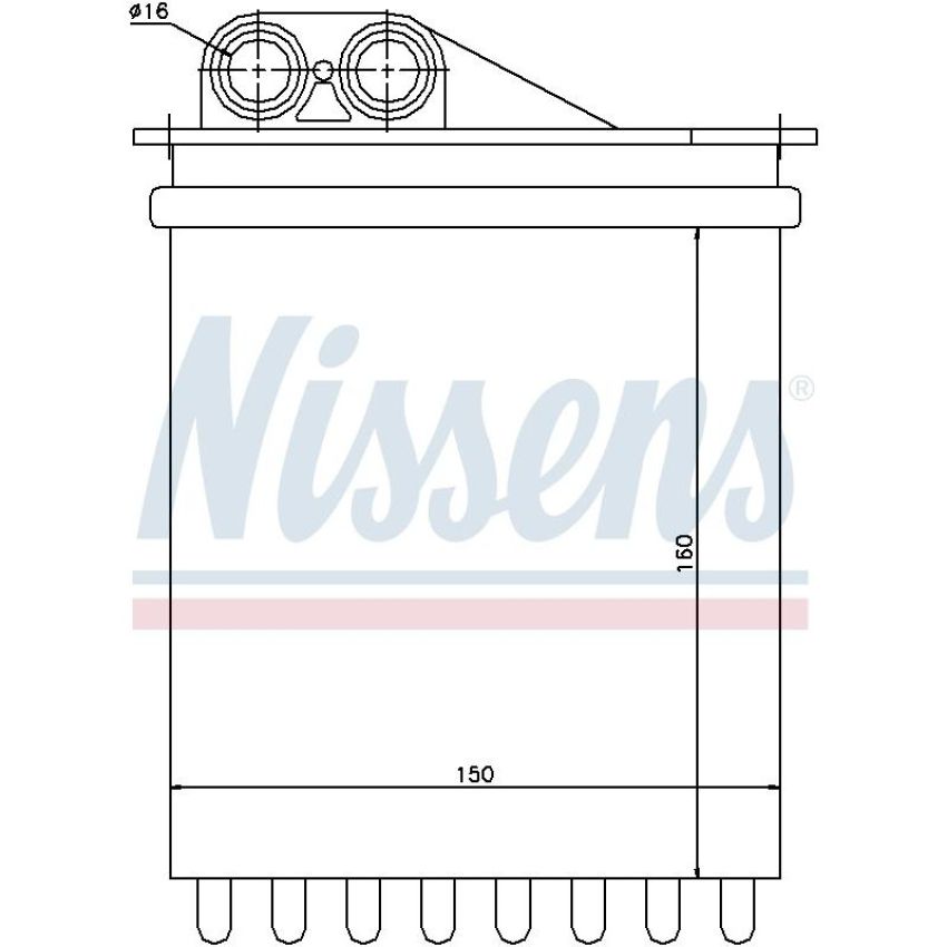 NISSENS 72040 HVAC Heater Core
