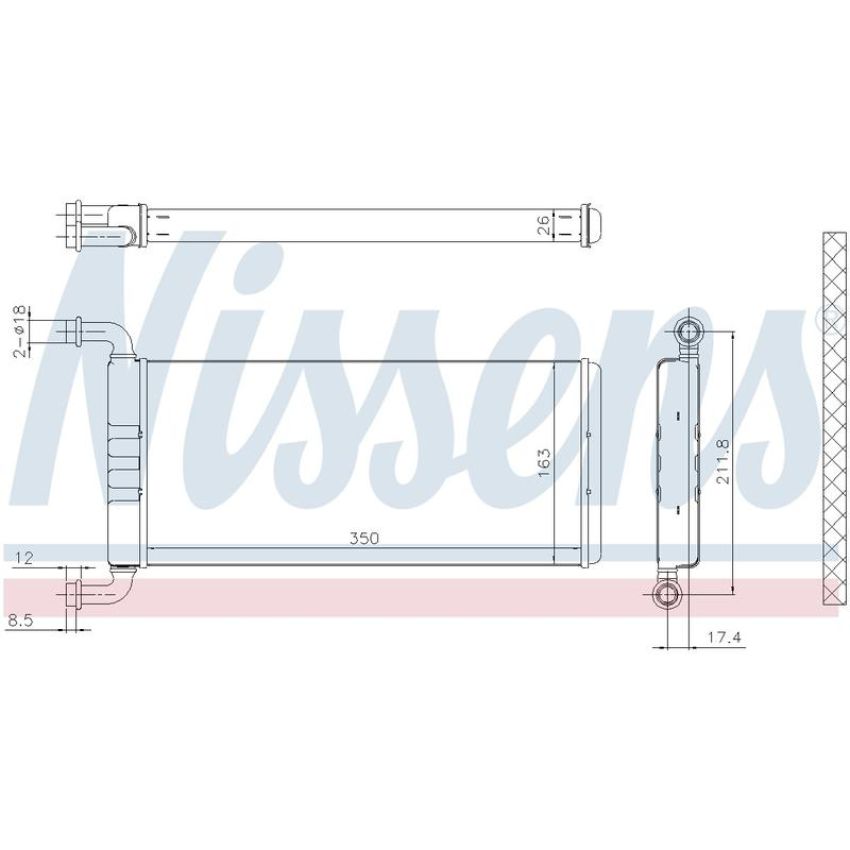 NISSENS 72041 HVAC Heater Core