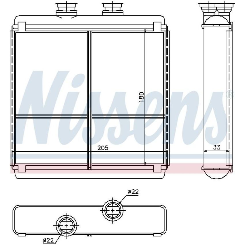 NISSENS 72042 HVAC Heater Core