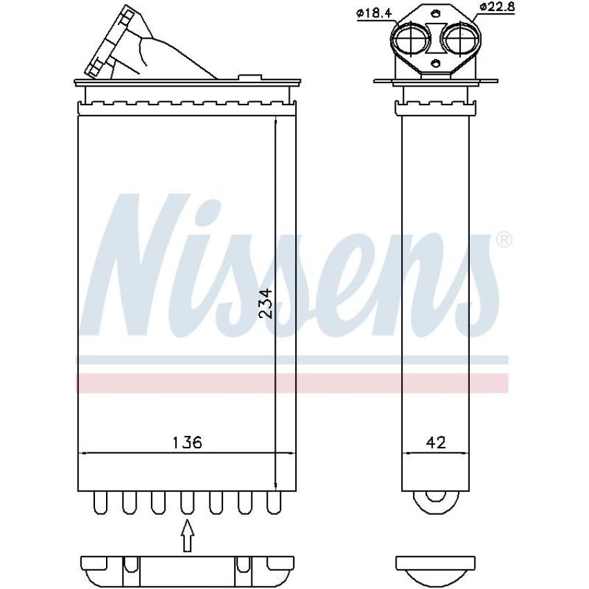NISSENS 72655 HVAC Heater Core