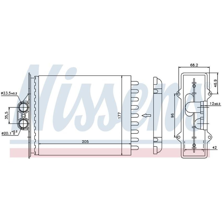 NISSENS 72657 HVAC Heater Core