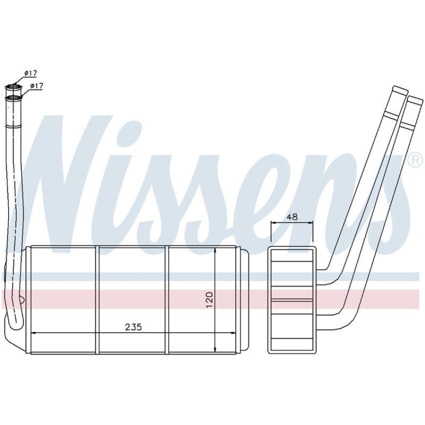NISSENS 73001 HVAC Heater Core