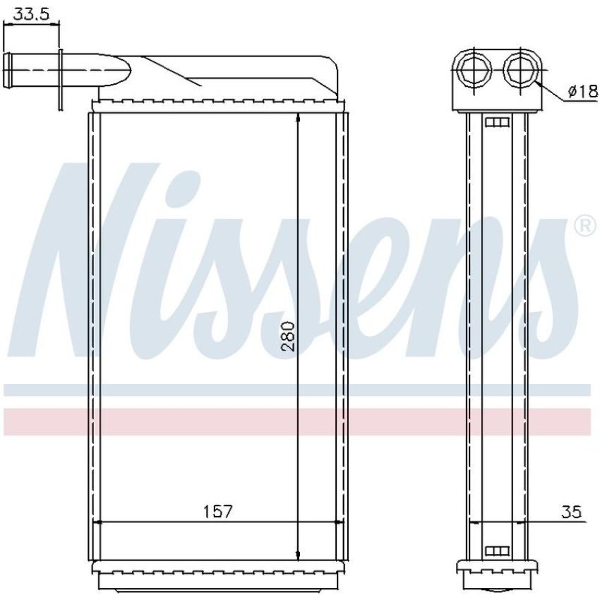 NISSENS 73385 HVAC Heater Core