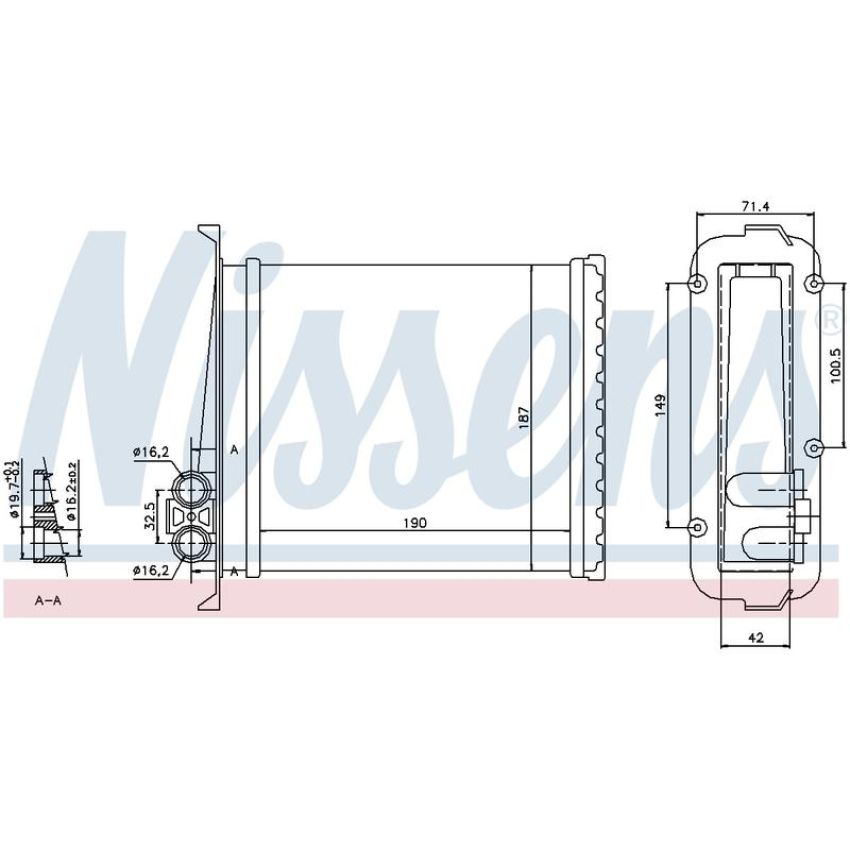 NISSENS 73640 HVAC Heater Core