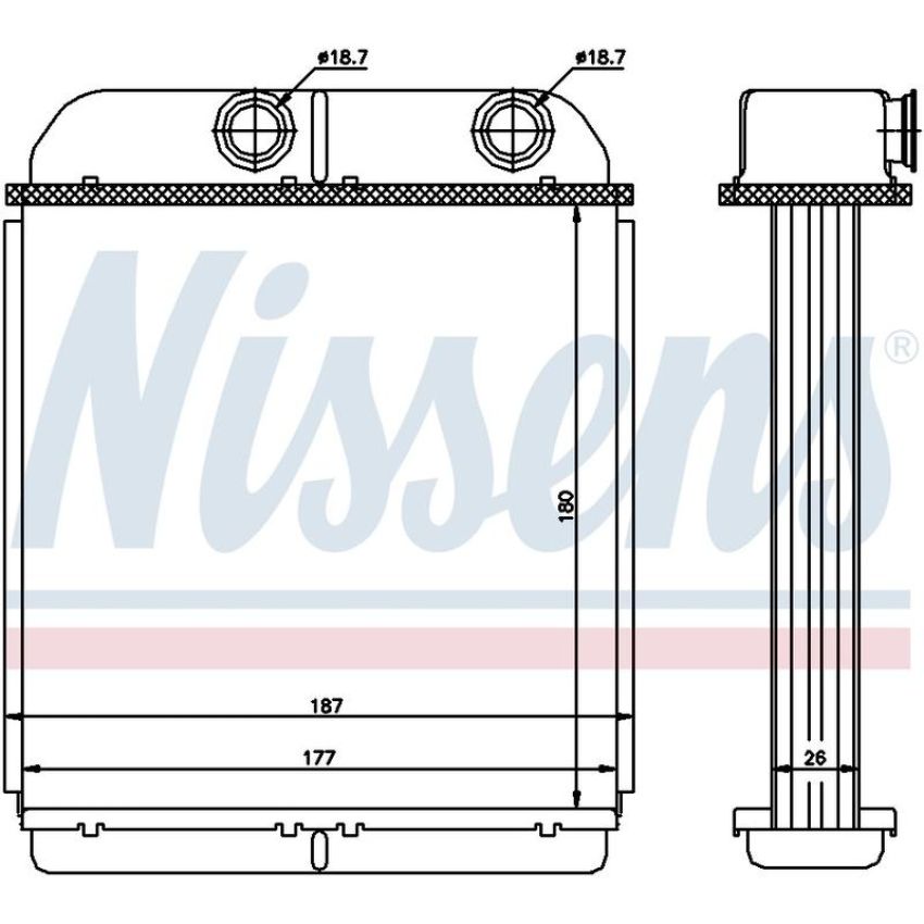 NISSENS 73644 HVAC Heater Core