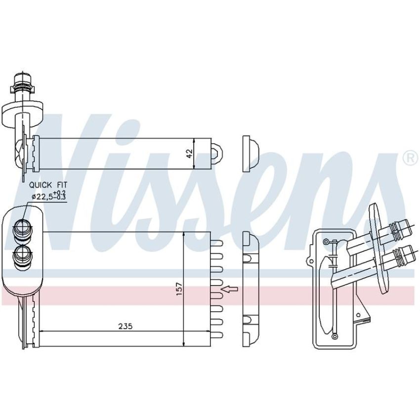 NISSENS 73921 HVAC Heater Core