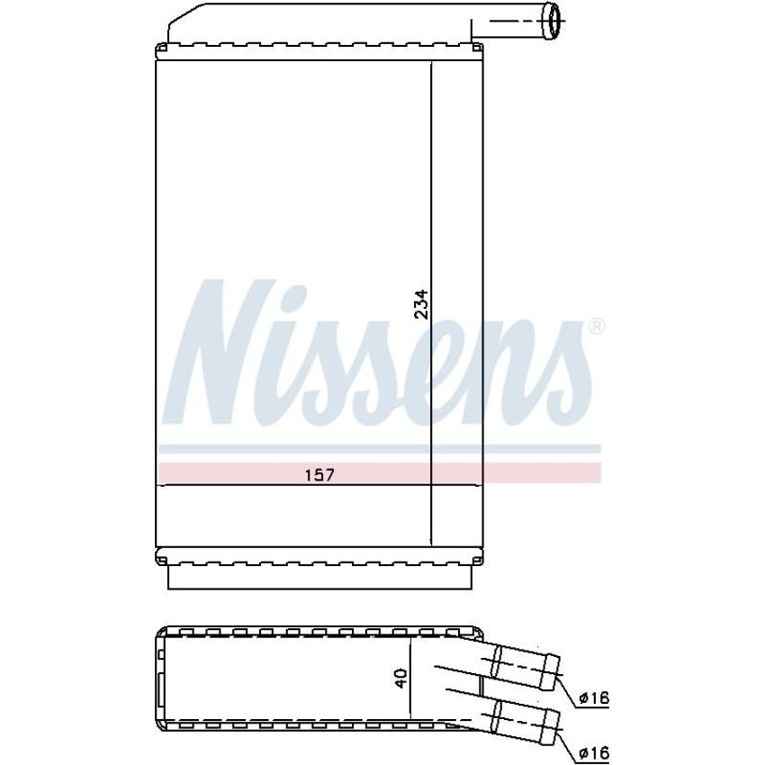 NISSENS 73940 HVAC Heater Core