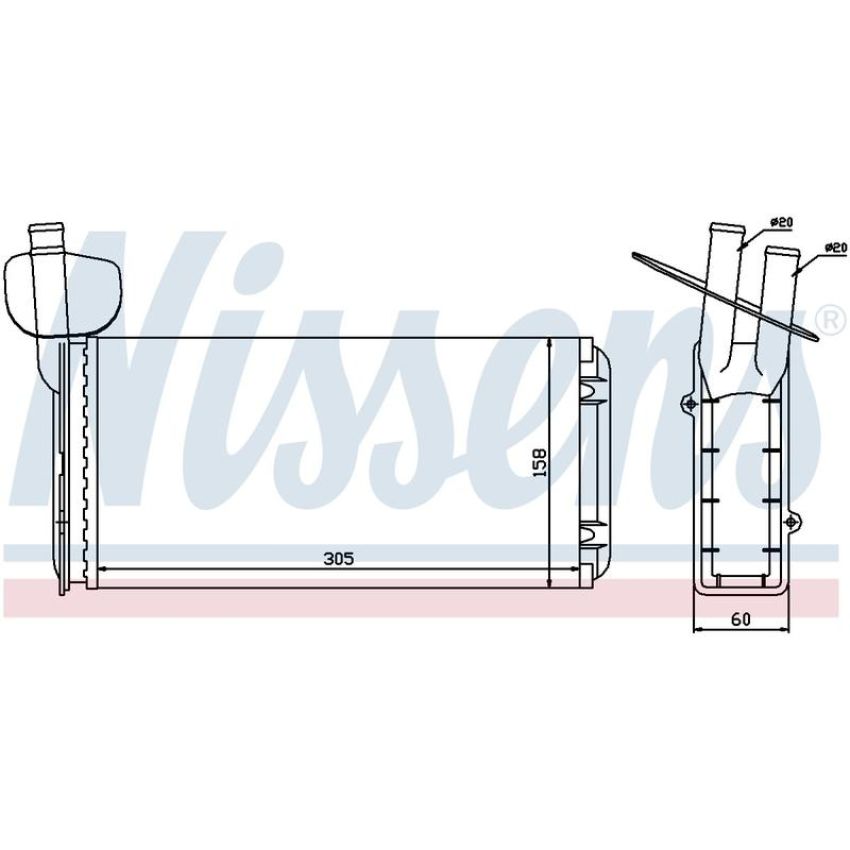 NISSENS 73965 HVAC Heater Core