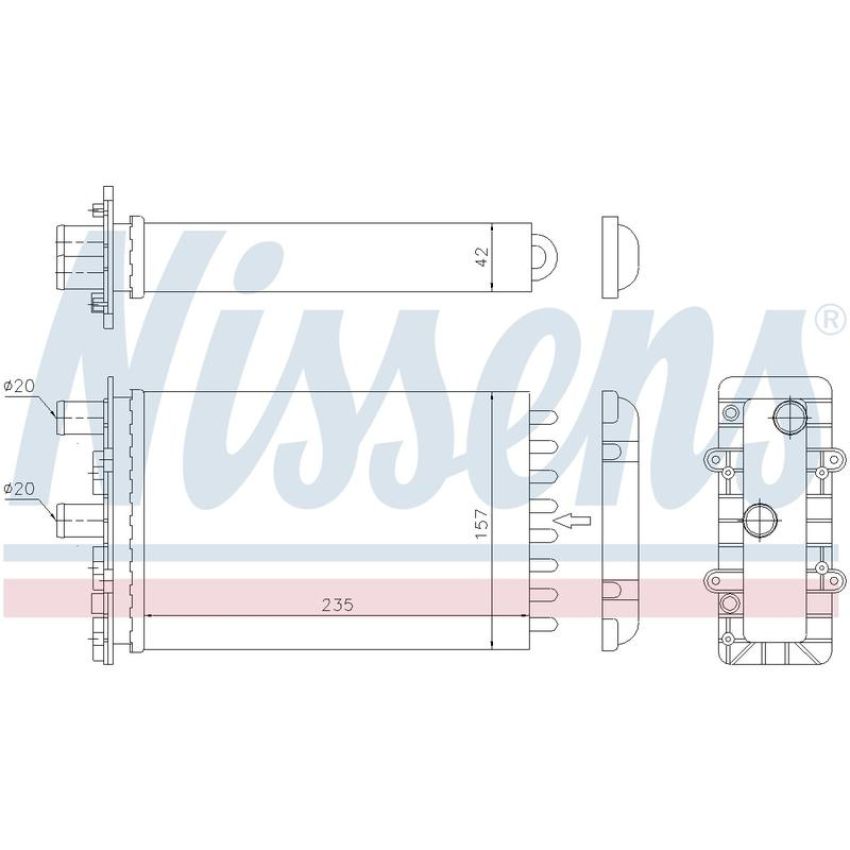 NISSENS 73974 HVAC Heater Core