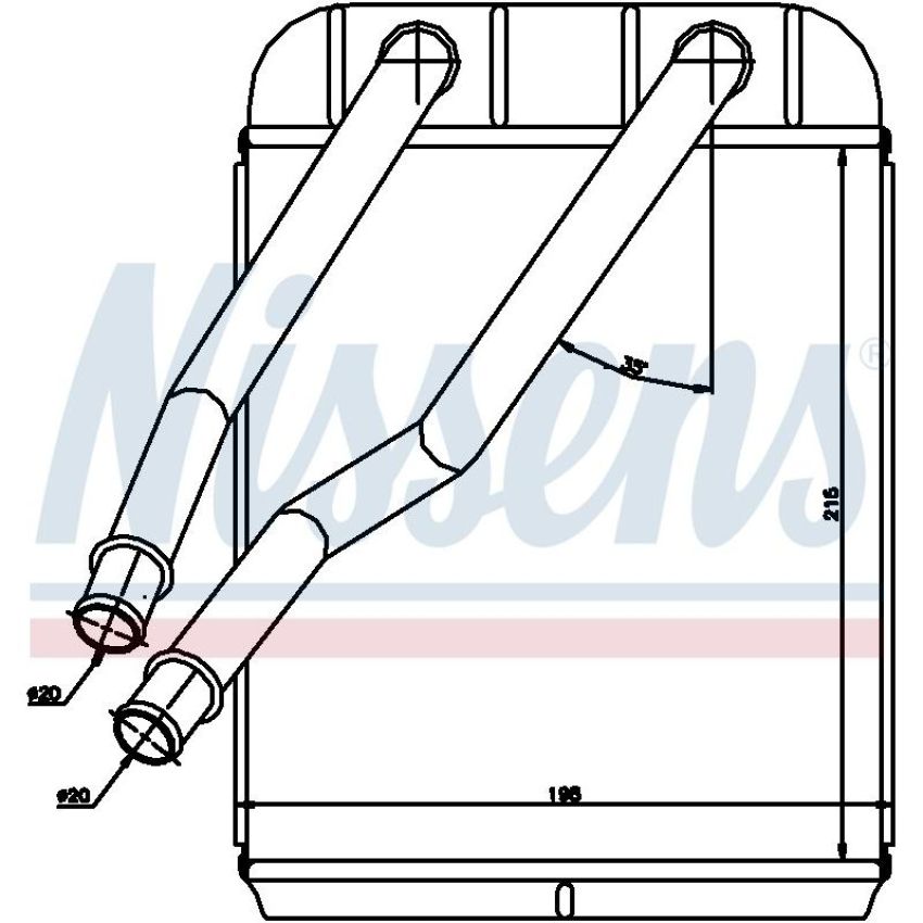 NISSENS 73975 HVAC Heater Core