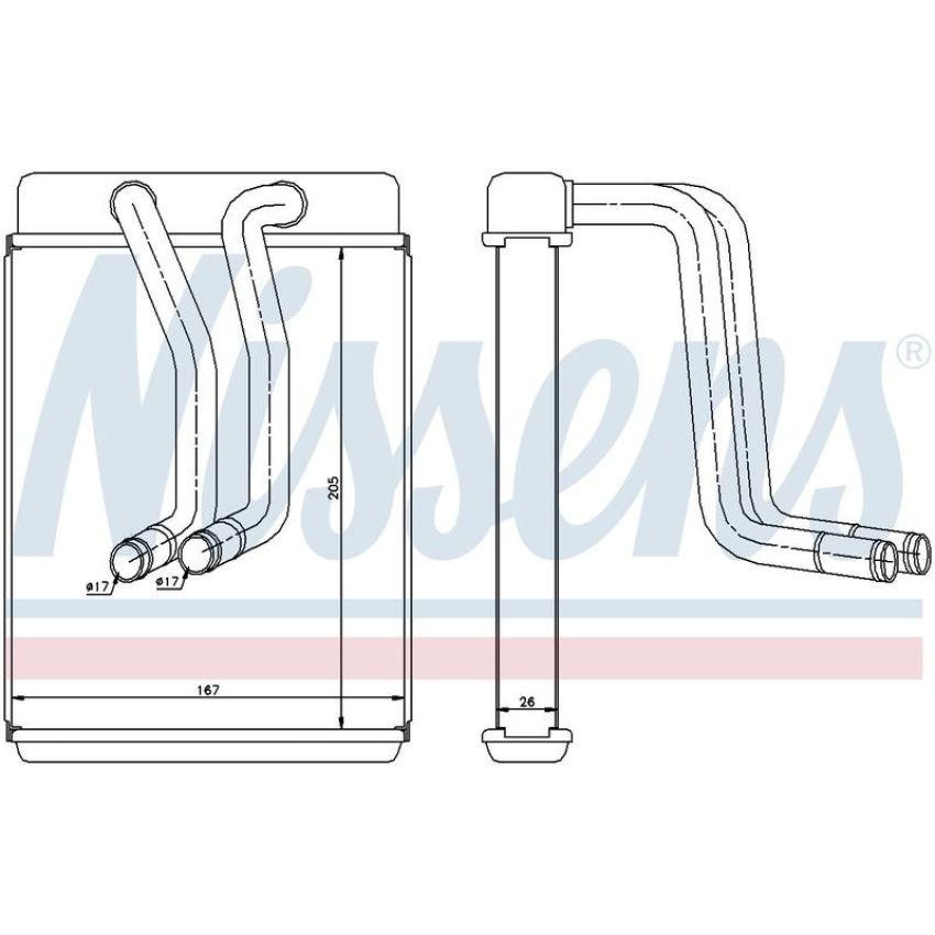 NISSENS 77634 HVAC Heater Core