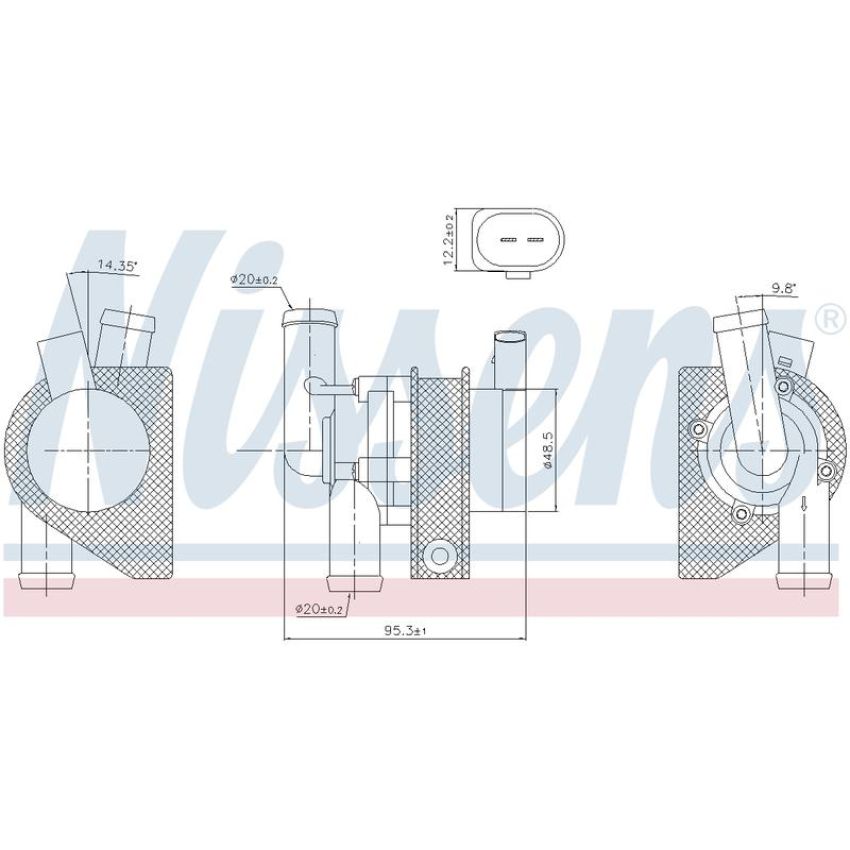 NISSENS 831060 Auxiliary Water Pump