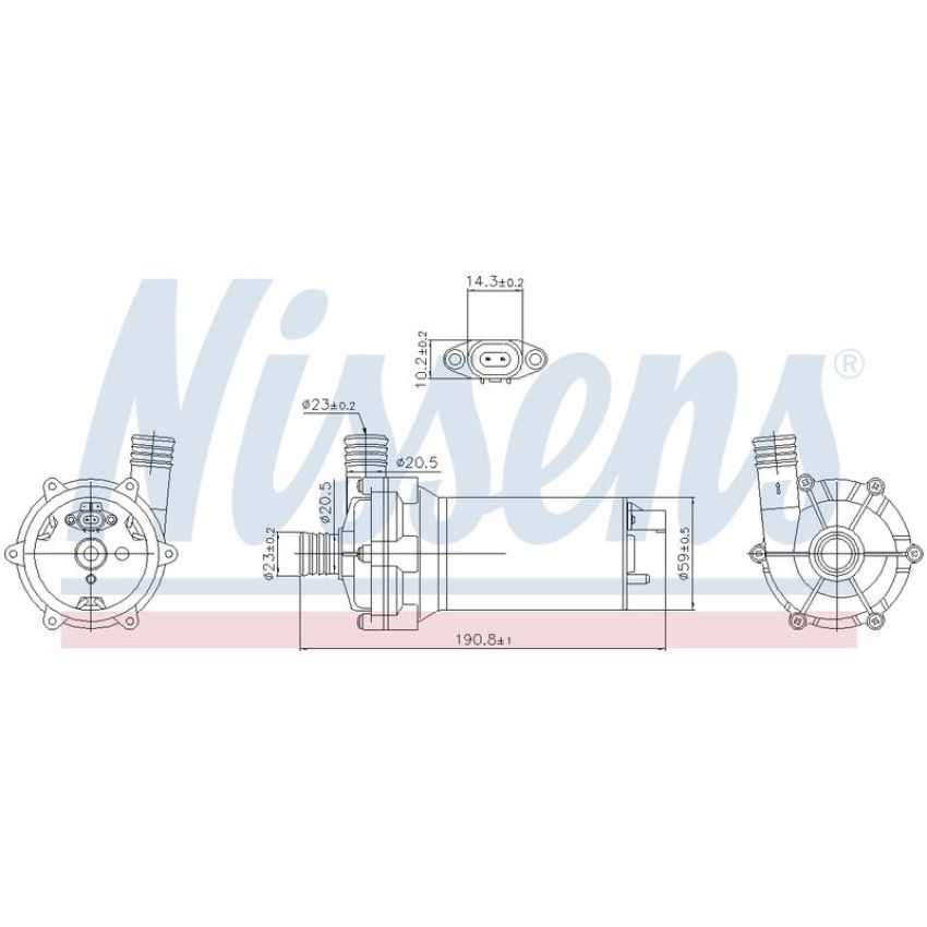 NISSENS 831062 Auxiliary Water Pump
