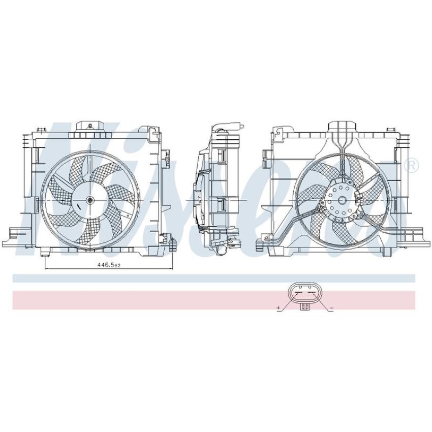 NISSENS 850009 Engine Cooling Fan Assembly