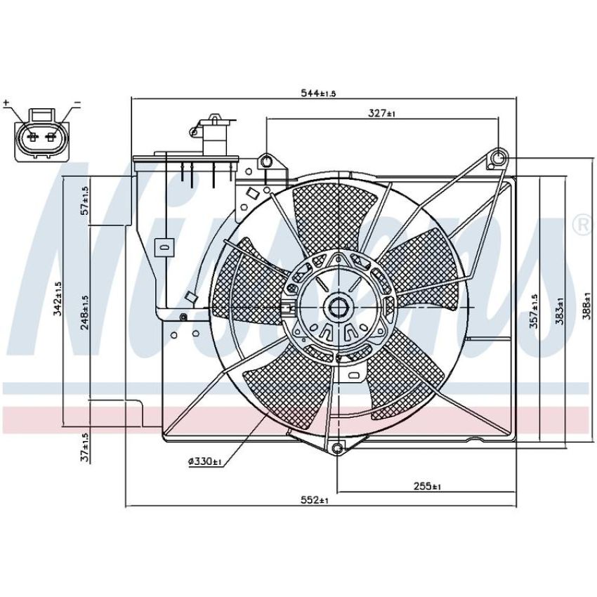 NISSENS 85227 Engine Cooling Fan Assembly