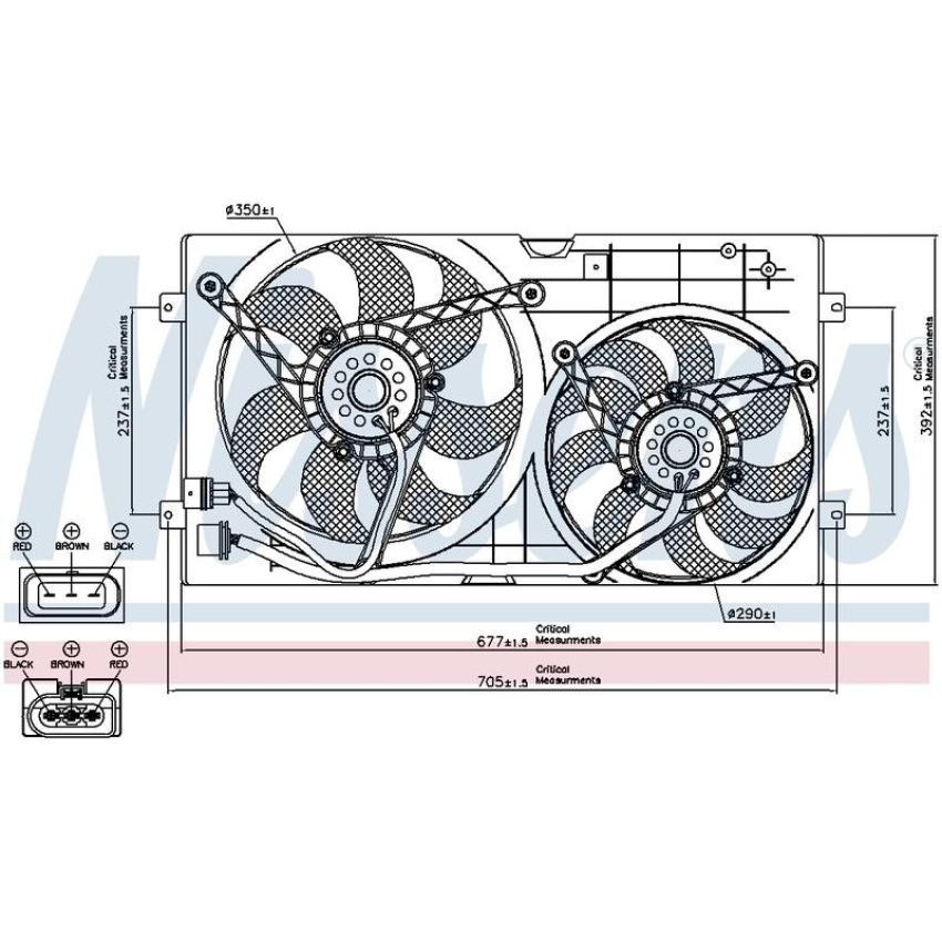 NISSENS 85250 Engine Cooling Fan Assembly