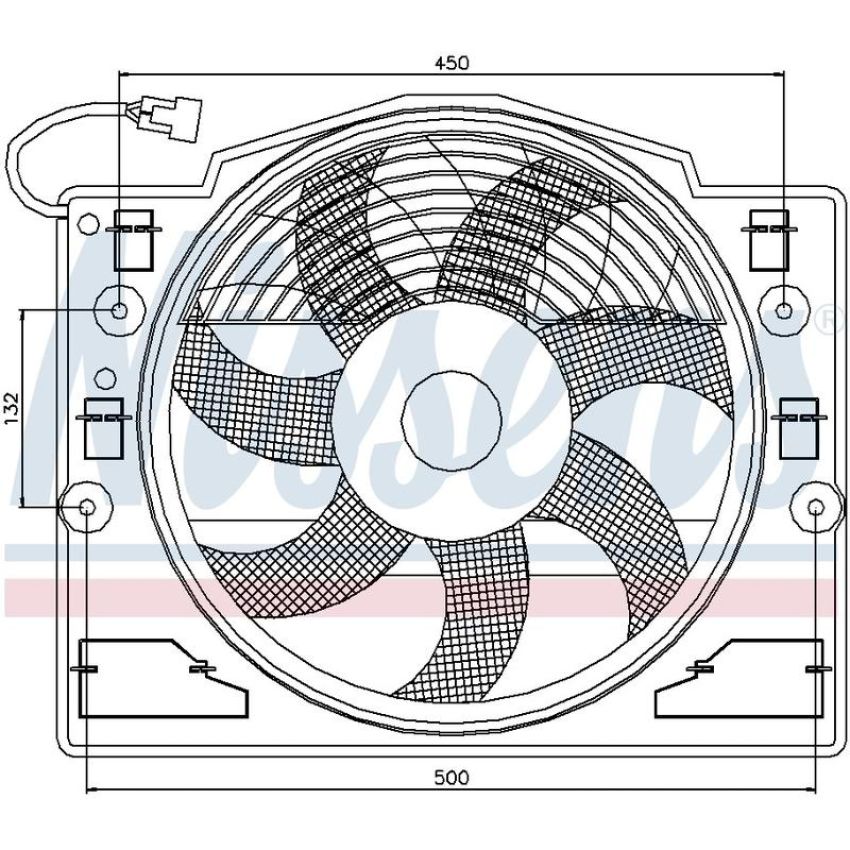 NISSENS 85420 A/C Condenser Fan Assembly