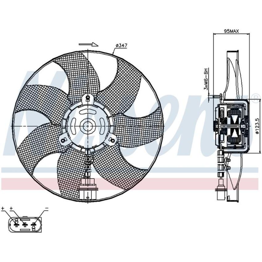 NISSENS 85543 Engine Cooling Fan