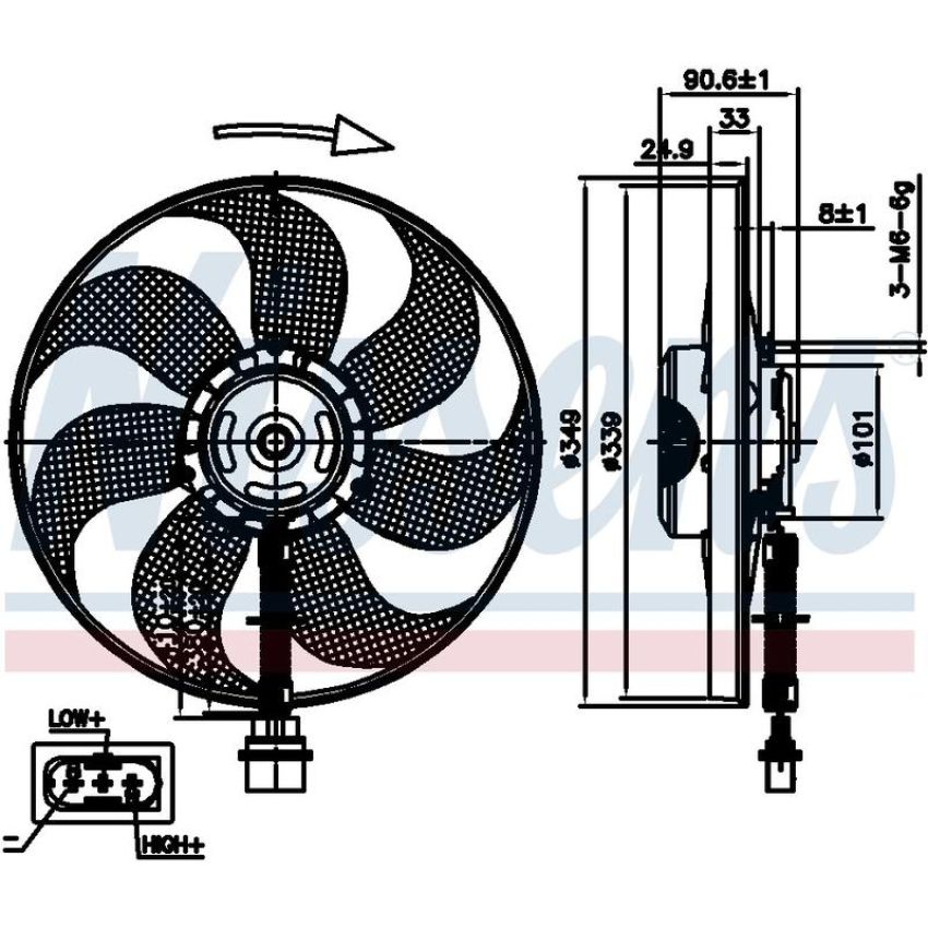 NISSENS 85544 Engine Cooling Fan