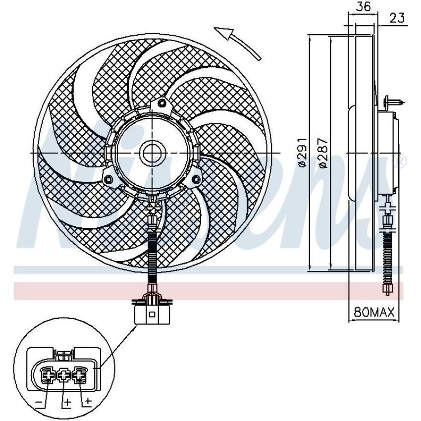 NISSENS 85545 Engine Cooling Fan