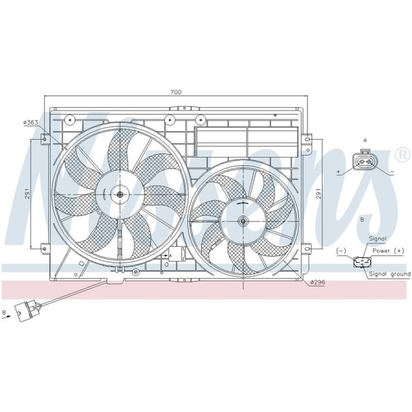NISSENS 85643 Engine Cooling Fan Assembly