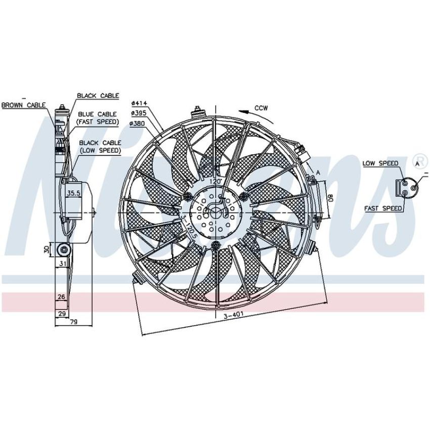 NISSENS 85648 A/C Condenser Fan