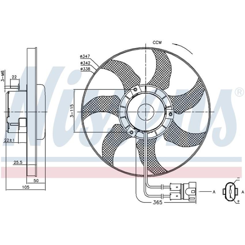 NISSENS 85749 Condenser Fan