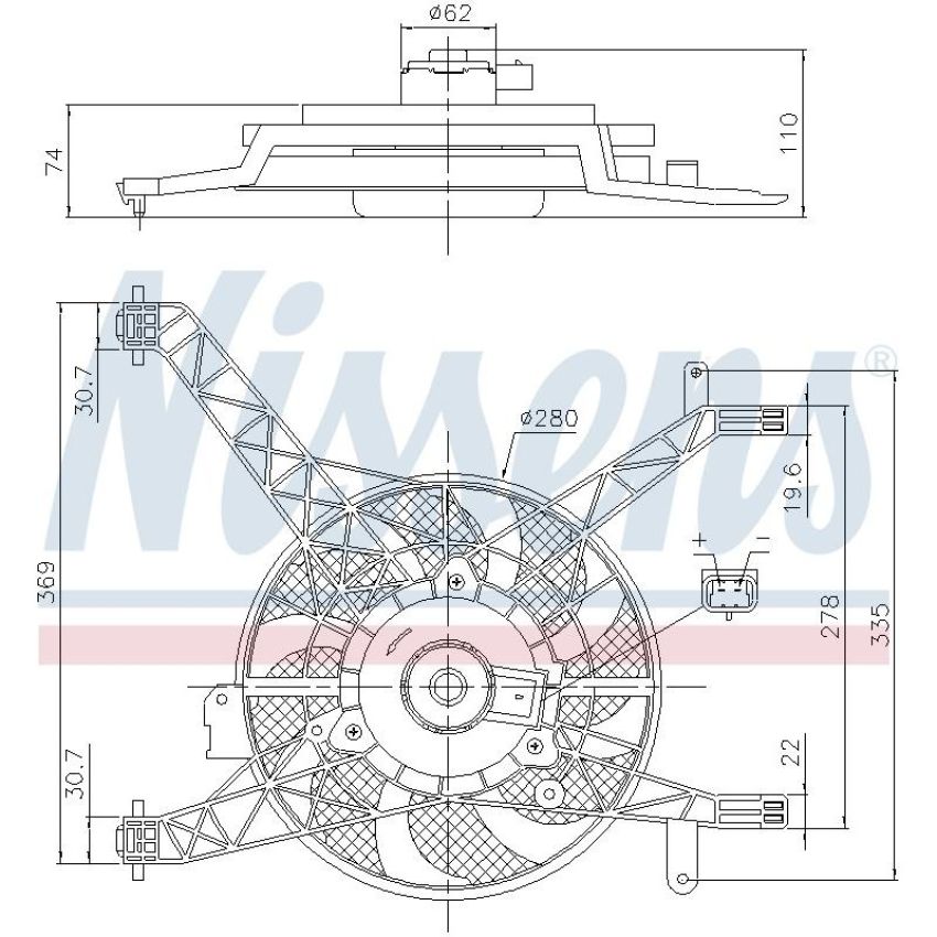 NISSENS 85751 Engine Cooling Fan Assembly