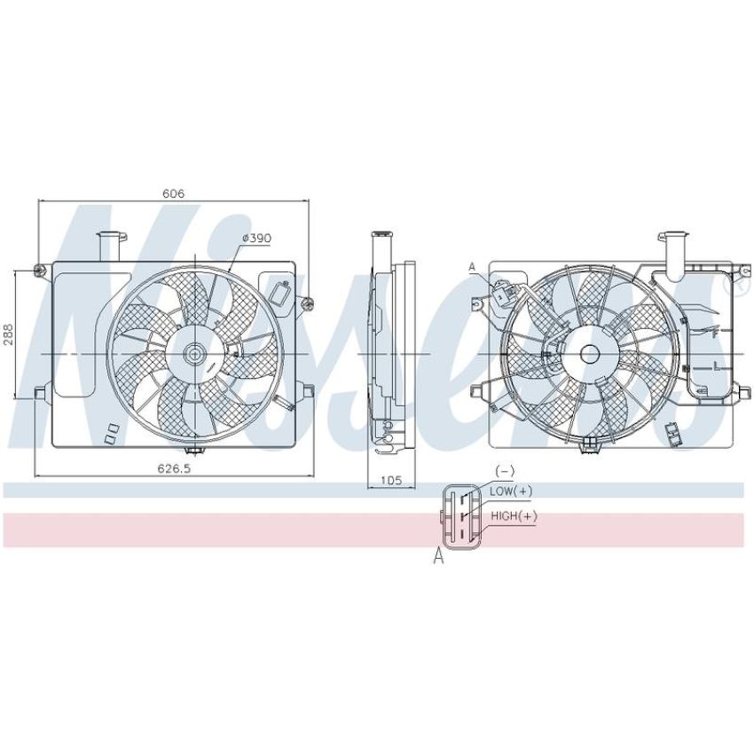 NISSENS 85897 Engine Cooling Fan Assembly