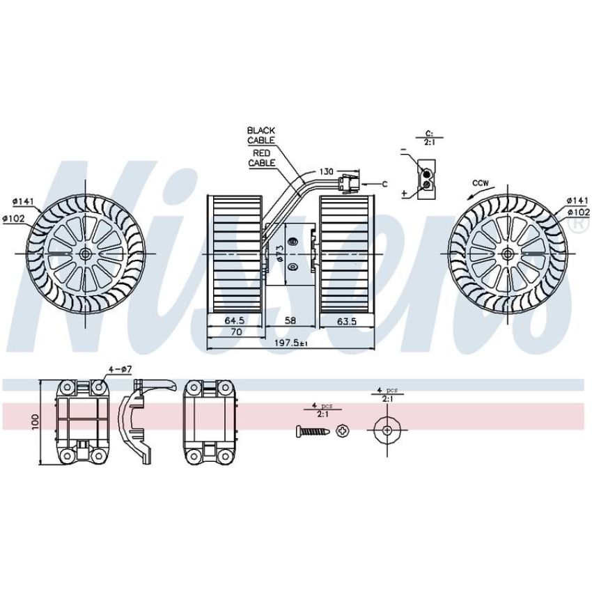 NISSENS 87115 Blower Motor Assembly