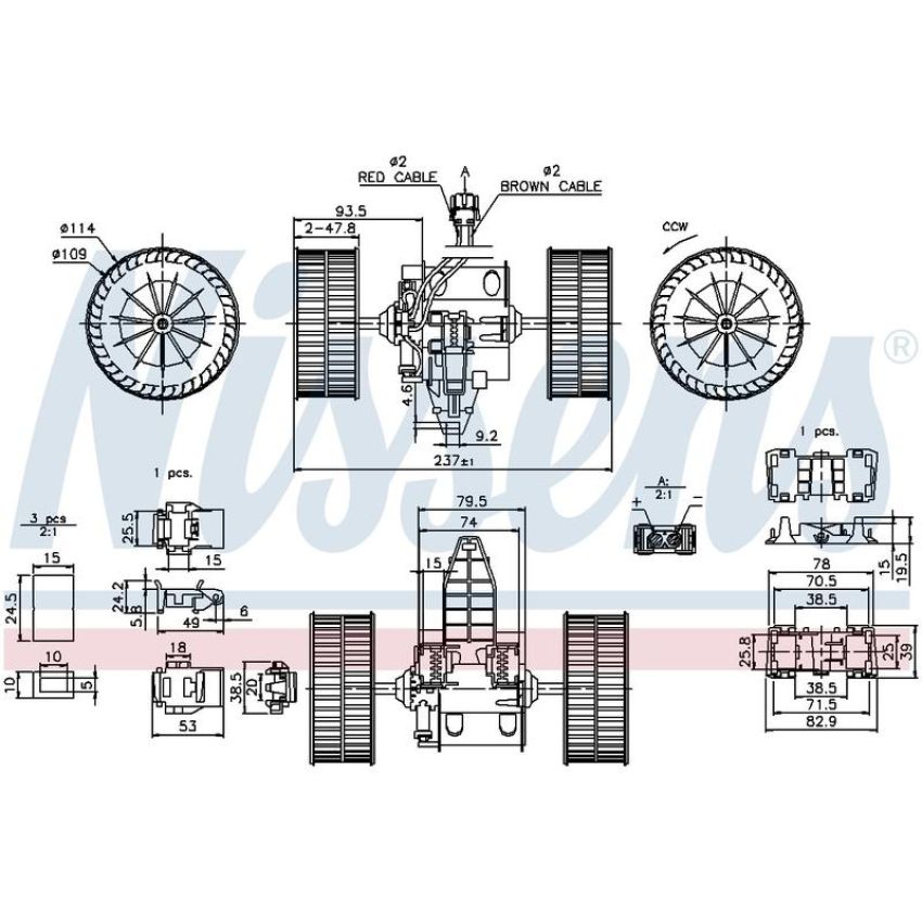 NISSENS 87117 Blower Motor Assembly